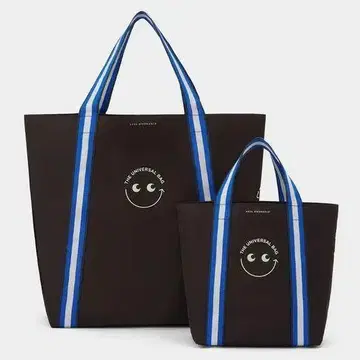 안야 힌드마치 유니버셜백 에코백 대소 2점 세트 브라운
