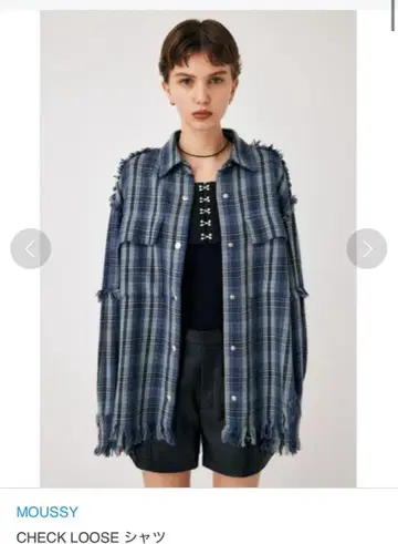 MOUSSY 마우지 체크 루즈 셔츠