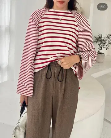 bow.a 보더 티셔츠 프리 사이즈