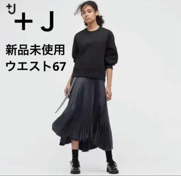 UNIQLO+J 플리츠 랩 롱 스커트
