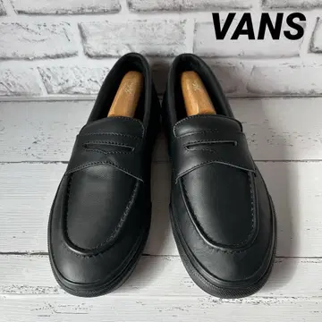 미사용급 VANS 로퍼 LEATHER BLACK 27.5cm