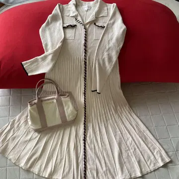 JILLSTUART 아이보리 롱 원피스, 토트백