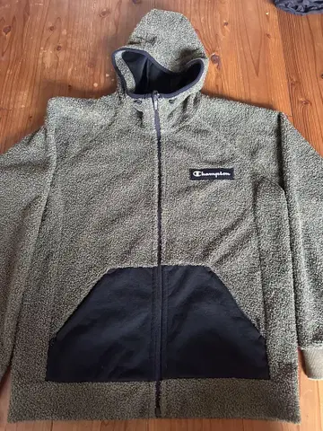 Champion 플리스 자켓 XL 올리브