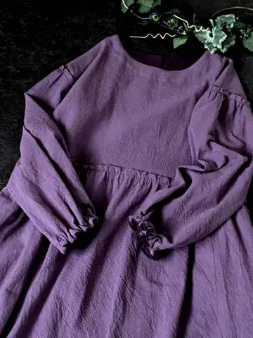 handmade* 언뜻 보이는 바이컬러 프릴 개더 원피스