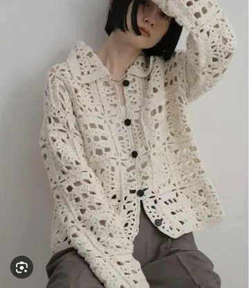 TODAYFUL Crochet Knit Shirts 아이보리