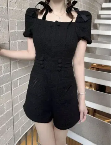 루미뇽 Waffle tweed combinaison