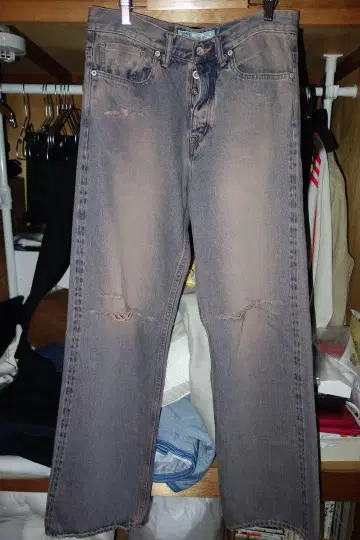 DAIRIKU / Bleach Wide Straight Denim