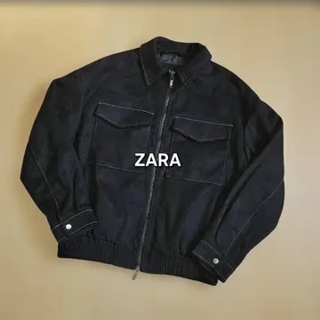 ZARA FAUX SUEDE TOPSTITCHED JACKET 자켓