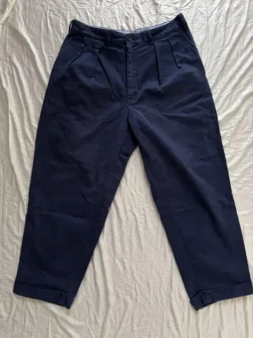 BEAMS+ 2 Pleats Tapered Twill NAVY M