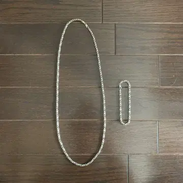 중후한 느낌 빈티지 베네치안 체인 목걸이 실버 925