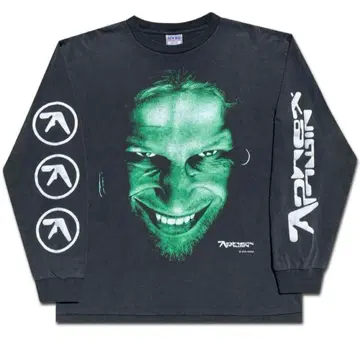 레어 2XL 새상품 Aphex Twin 긴팔 티셔츠 블랙 HWBD