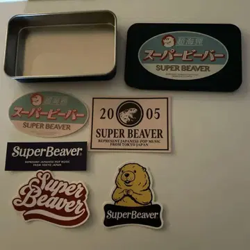 슈퍼 비버 스티커 캔 미사용품 SUPER BEAVER 한정품