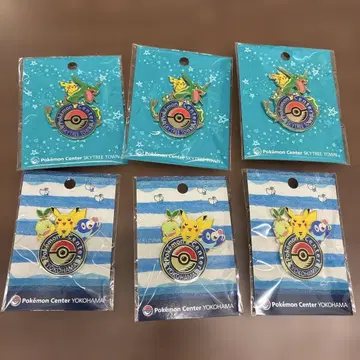 포켓몬 센터 한정판 로고 핀즈 6개 세트 스카이트리 타운 요코하마