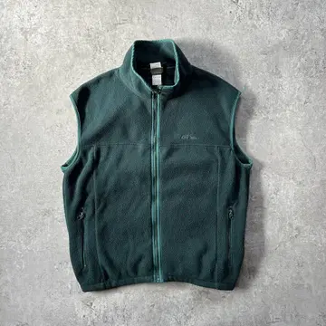 80s 90s 엘엘빈 플리스 베스트 USA L 그린 풀 집업
