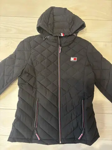 타미힐피거 블랙 퀼팅 다운 자켓 M