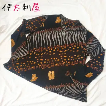 이타리야 블라우스 셔츠 호랑이 패턴 빅 사이즈 티셔츠