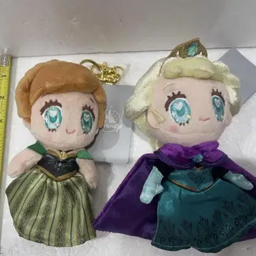 안나&엘사 봉제 인형 키링 TINY FROZEN 대관식