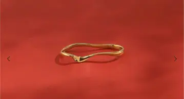 VERMILLION 더블 핑거 반지 골드