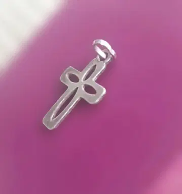 @&실버 크로스 모티브 펜던트 탑 3cm