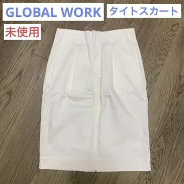 [ 미사용 ] 여성용 스커트 GLOBAL WORK 사이즈 M 화이트