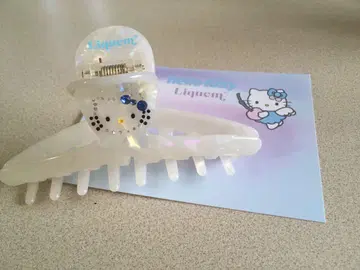 liquem 리큐엠 헬로 키티 헤어 클립 한정판 블루 오로라