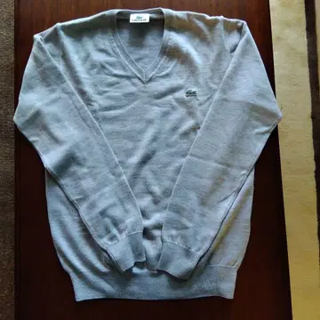 LACOSTE 그레이 V넥 스웨터 사이즈 3