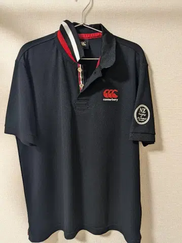 canterbury 네이비 스트라이프 옷깃 피케 셔츠 XL