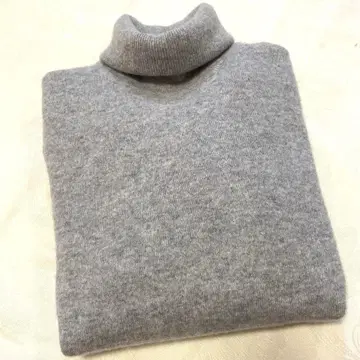UNIQLO 캐시미어 100% 그레이 터틀넥 스웨터 S