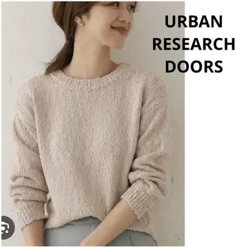 URBAN RESEARCH DOORS 슬라브 니트 풀오버