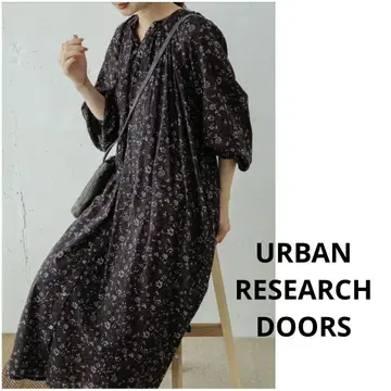 URBAN RESEARCH DOORS 코튼 아라베스크 프린트 원피스