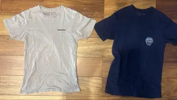 patagonia 티셔츠 베이지 네이비 2장 세트