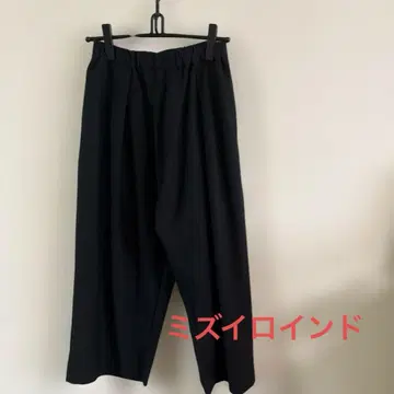 미즈이로 인드 와이드 팬츠 블랙