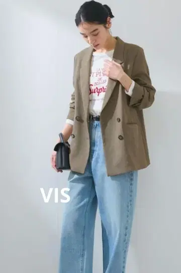 새상품급 VIS 릴랙스 자켓 긴팔 브라운 M