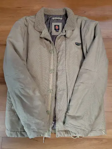 VOLCOM 베이지 밀리터리 자켓