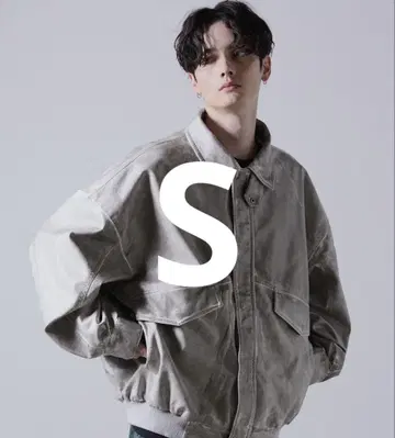 [ CLEL ] 하이 빈티지 디자인 인조 가죽 블루종 S