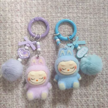 라부부 키링 키링 labubu 블루 퍼플 2점 세트