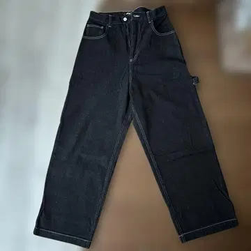 블랙 워크 팬츠