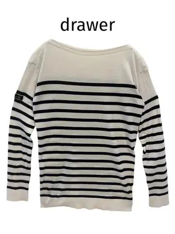 Drawer 드로어 코튼 보더 티셔츠