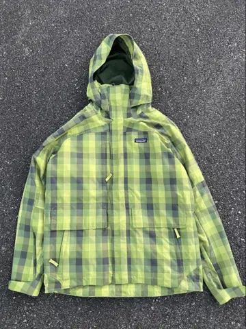 patagonia green Check mountain Parker