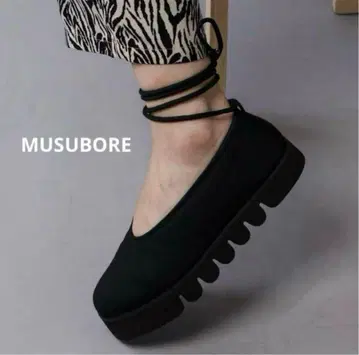 [완판템] musubore 무스보레 물결 밑창 쿵푸 슈즈 플랫 통굽