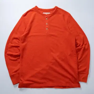 goodiellow 헨리넥 긴팔 티셔츠 플라이 오렌지 면 폴리