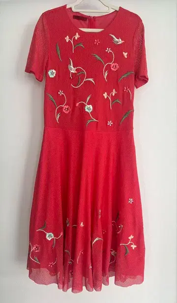 비비안 탐 자수 원피스 메쉬 새상품급