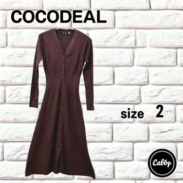 COCODEAL 코코딜 리브 니트 원피스 브라운