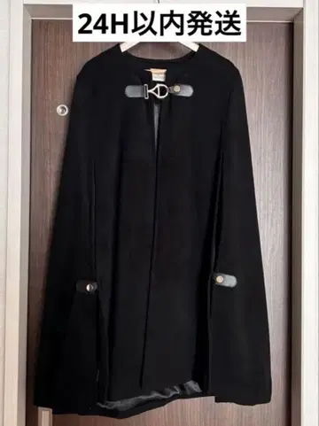 오그 Ogue. 클래시컬 벨트 케이프 코트 케이프 코트 판초 블랙