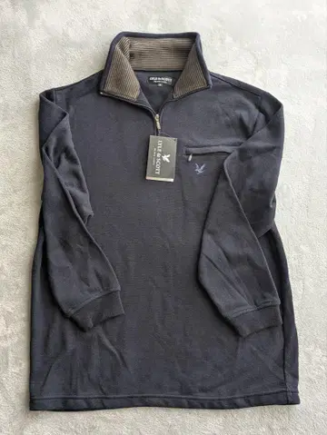 Lyle & Scott 네이비 하프 지퍼 맨투맨 M