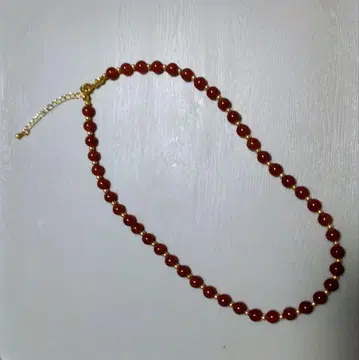 빨간색 수정 목걸이 인기 17cm
