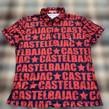 CASTELBAJAC 까스텔바작 반팔 피케 셔츠 로고 패턴 빨간색