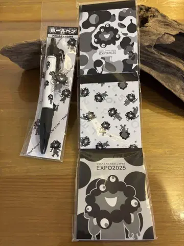 [회장 한정판] 블랙 미야쿠 키링 포함 볼펜 메모장 세트 블랙미야쿠미야쿠