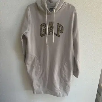 GAP 레오파드 무늬 로고 후드티 XS