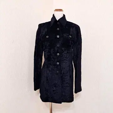 MAITRESSE 벨로아풍 미들 기장 자켓 코트 블랙 계열 (9)